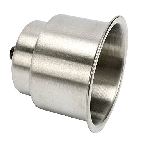 Amarine Made Pack of 4 Stainless Steel Cup Drink Holder with Drain Marine Boat Rv Camper