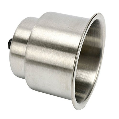 Amarine Made Pack of 4 Stainless Steel Cup Drink Holder with Drain Marine Boat Rv Camper