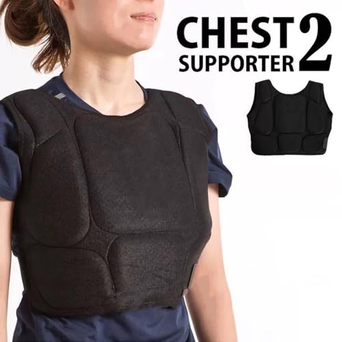 Martial Arts Chest Guard Heavy Duty Foam Padding Body Protector Fit for Adult Sparring Shock Absorbing Karate Taekwondo Gear Adjustable Straps Ventilated Polyester - size: X-Large