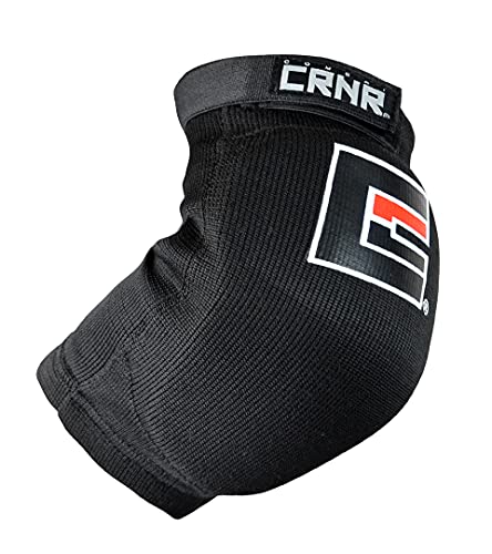 Combat Corner Muay Thai Elbow Pads for MMA, Boxing, Kickboxing, Martial Arts (Black, Large/X-Large)