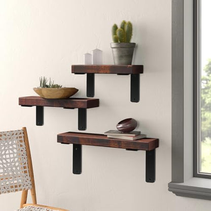 2 Pack - L 9" x H 6" x W1.5, 5mm Thick Black L Shelf Bracket, Iron Shelf Brackets, Metal Shelf Brackets, Floating Shelf, Shelf Supports with Screws - size: 9''x6'', style: Black 2 Pack