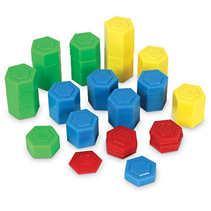 Learning Resources Hexagram Weights - Set of 54 Pieces, Ages 8+, Math Manipulatives for Kids, Teacher Supplies, Back to School, Classroom Must Haves | Math Manipulatives for Kids, Teacher Supplies, Back to School, Classroom Must Haves, Set of 54 Pieces, A