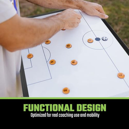 SCOPRO Soccer Coaching Magnets, Numbered Magnetic Player Markers for Soccer Coaching Board and Dry Erase Board Training, Set of 2, Yellow & Black - color: 0.75" Yellow & Black