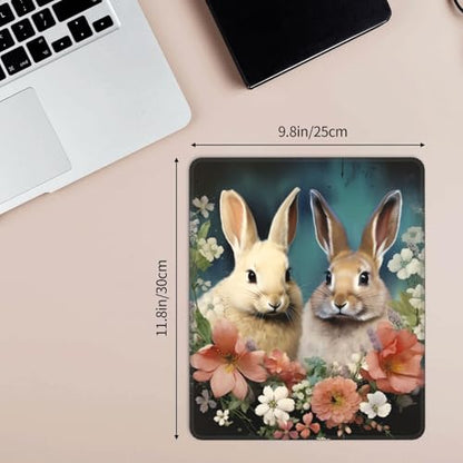 Mouse Pad Washable Mousepad with Non-Slip Rubber Base Easter Bunny Mouses Mat for Laptop Desk Pad Gaming Mousepad for Office Computer Home 10x12Inch - color: Easter Bunny