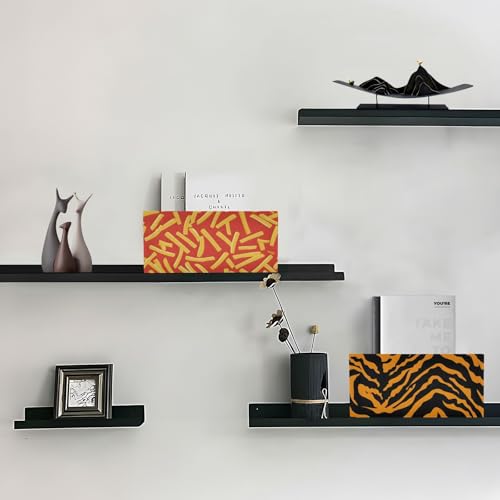 Storage Baskets Felt Foldable Storage Cube Shelf Bins Organizer Box for Kids Toys Office Bedroom Closet Babies Nursery 2-Pack French Fry Art Tiger Print