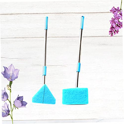 Happyyami Aquarium Cleaning Brush Set 2 Pcs Telescopic Sponge Brush Long Handle Scrubber for Fish Tank Glass Cleaning