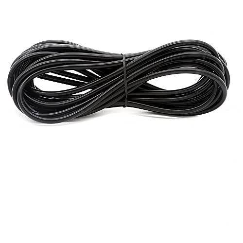 25 Feet 3/16 Inch Standard Aquarium Silicone Airline Tubing with Air Stones, Check Valves, Suction Cups and Connectors for Fish Tank, Hydroponics (Black) - color: Black