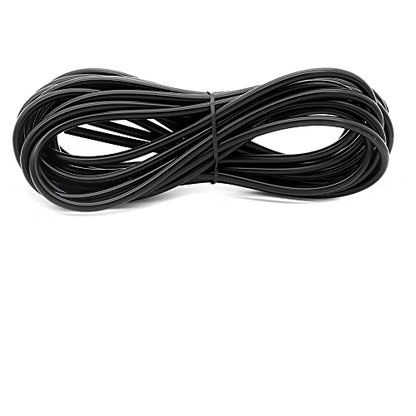 25 Feet 3/16 Inch Standard Aquarium Silicone Airline Tubing with Air Stones, Check Valves, Suction Cups and Connectors for Fish Tank, Hydroponics (Black) - color: Black