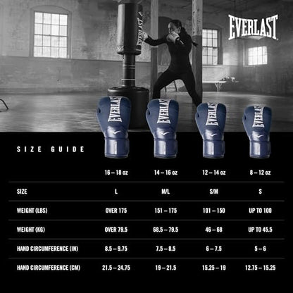 Everlast Elite 2 Boxing Gloves - color: Navy, size: 16 oz