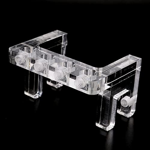 Acrylic Aquarium Hose Holder, Fish Tank Tube Clamp for 10mm Dia Water Pipe, High Transparency Hose Organizer with 4 Hole Positions, Easy to Install and Clean, Universal Fit for AQU
