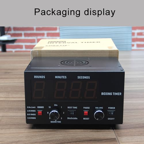 Big Screen Boxing Interval Timer, Classic Professional Gym Timer, Adjustable Sound/Training Time/Cycle Repetitions, Muay Thai Training Timer for Boxing, Muay Thai, Fighting, Taekwondo, Karate - color: Red