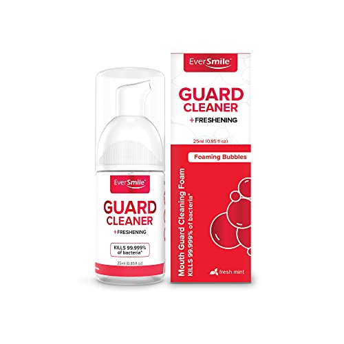 EverSmile Mouth Guard Cleaning Foam – Fresh Mint, Travel Size Pack (25ml) – for Mouth, Night, Football, Boxing, Sleep, Snoring, Grinding & All Types of Guards – Fights Bad Breath