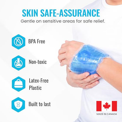 ICEWRAPS Reusable Ice Packs Compact 5 x 7 inches, Soft Cooling Pack 4 Pack