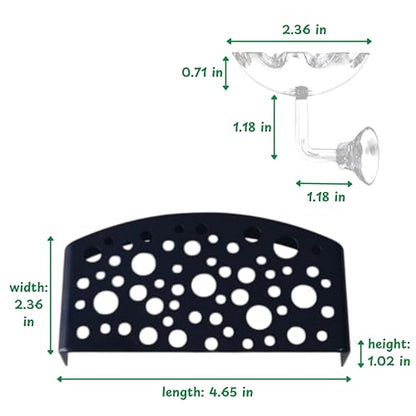 Aquarium Shrimp Hideout with Feeding Tray set, Shrimps Hides with Mini Fish Bowl, Shrimp Tunnel Aquarium Cave and Feeder Dish, Shrimps Shelter and Breeding Supplies, Small Fish Tank Accessories (Cave)