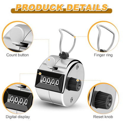2 Pcs Clicker Counter, Hand Tally Counter with Large Display