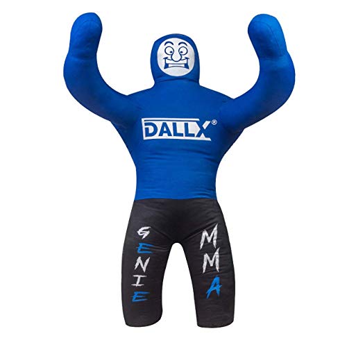 DALLX Kids Grappling Dummy for Fitness Training Practice Wrestling Judo Karate MMA Punching Dummy for Kids Jiu-Jitsu - UNFILLED - color: Blue
