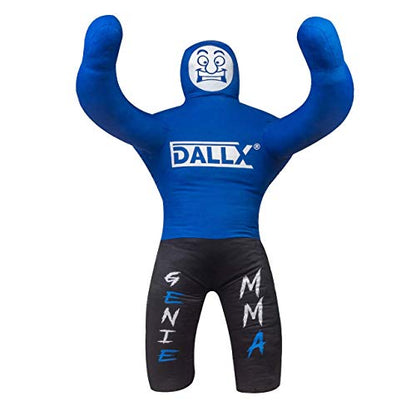 DALLX Kids Grappling Dummy for Fitness Training Practice Wrestling Judo Karate MMA Punching Dummy for Kids Jiu-Jitsu - UNFILLED - color: Blue
