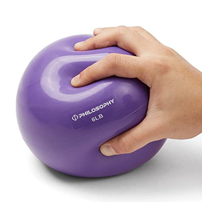 Philosophy Gym Toning Ball - Soft Weighted Mini Medicine Ball - style: 6 LB