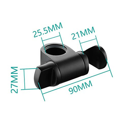 Hand Held Shower Head Holder Stainless Steel Height/Angle Adjustable 25 mm Shower Slide Bar Bracket Holder Black, ST35B - color: Black
