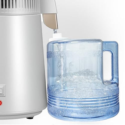1 Gallon 4L Distilled Water Container, Replacement Distilled Water Jug for Countertop Water Distiller Machine, Home Beauty Plastic Carafe Bottle(1,Blue)