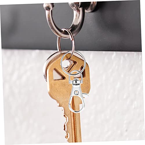 Alloy Dog Clips 100 Sets Key Rings for DIY Making