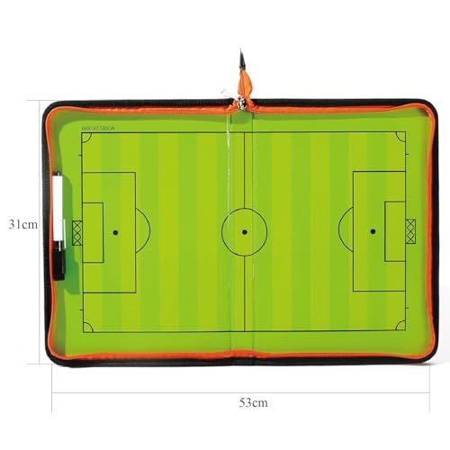 Soccer Coaching Board Coaching Board Tactical Magnetic Board Kit, Portable Strategic Coaching Board with Magnetic Number Set and Erase Pen