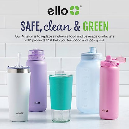 Ello Syndicate 20oz Glass Water Bottle with Flip Lid and Sleeve, Sand, 20 Ounces (Pack of 6) - color: Sand, size: 20 Ounces (Pack of 6)