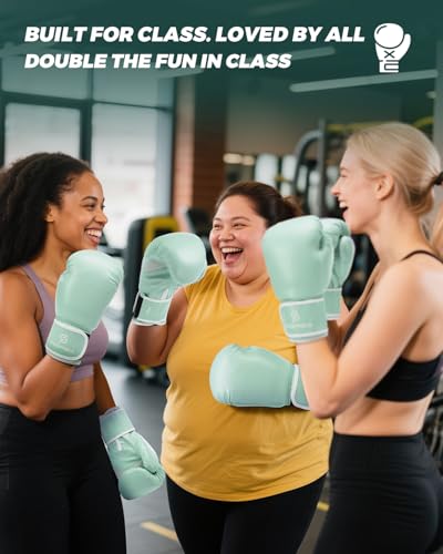 Boxing Gloves for Men & Women, Beginner Kickboxing, 8-16oz - color: Green, size: 14oz