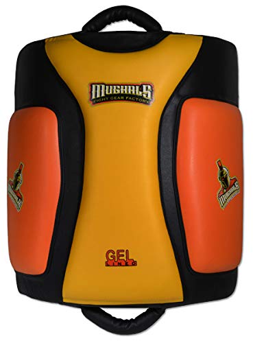 Muay Thai Low/Leg Kick Pads - Geltech Curved for Muay Thai, MMA, Kickboxing - style: Mughals Premium GelLined