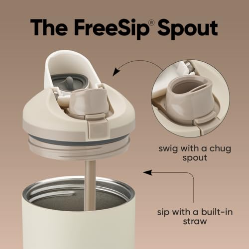 Owala FreeSip Tumbler - Stainless Steel - 40-oz. - Tan (Lightly Toasted) - color: Lightly Toasted, size: 40 Ounces