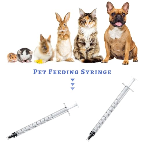 20 Pack 1ml/cc Syringe, No Needle, Plastic Liquid Small Syringes, Individually Wrapped, Ideal for Science, Measuring Liquids, Feeding Pets, Greasing or Gluing.