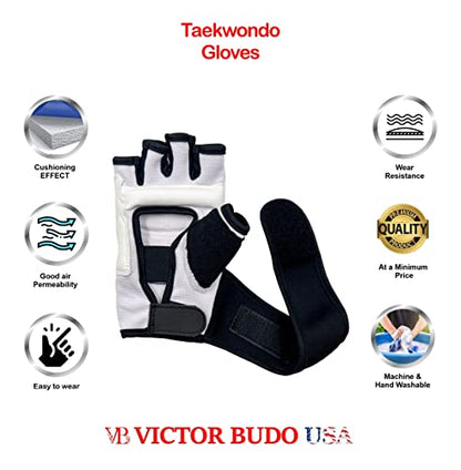 Teka Taekwondo Punch Bag Training Gloves, MMA Grappling Gloves for Sparring Martial Arts Boxing Training for Adults and Kids - size: Medium