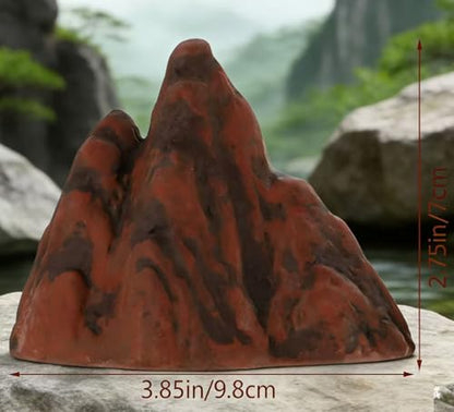 Aquarium Mountain Ornament: Miniature Ceramic Mountain View Decor Rockery Landscape Garden Accessories Fish Tank Decorations for Home Office Display