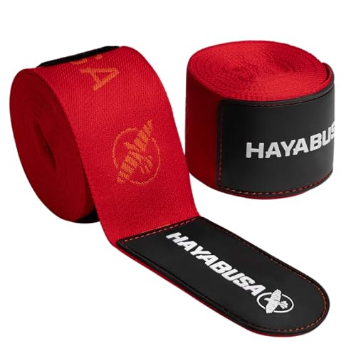 Hayabusa Deluxe Boxing Hand Wraps - 180in - color: Red, size: 180"