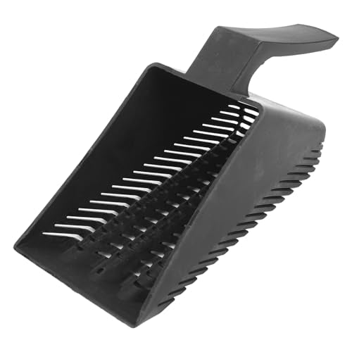Fish Tankes Sand Shovel, Aquarium Gravel Sand Shovel, Strong Construction Clean Pan Scoop Shovel Plastic Gravel Strainer Shovel Clean Tool Black