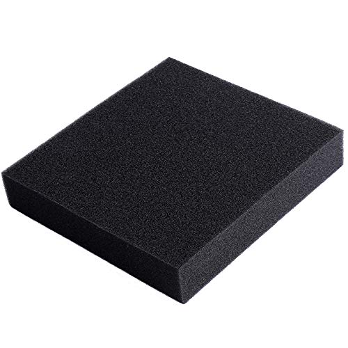 AQUANEAT Aquarium Filter Sponge Open Cell Foam Sheet Bio Sponge Filter Media Pad HMF Fish Tank Sump Divider (11" Lx 10.25" W x 2" H, Black) - color: Black, size: 11" Lx 10.25"W x 2"H