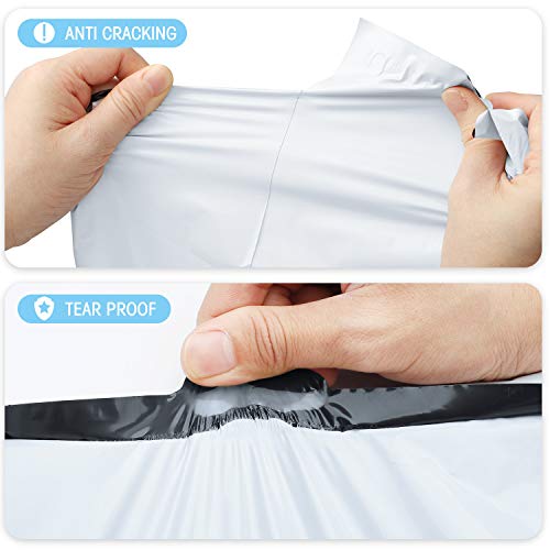 Fuxury Large Poly Mailers 24x24 Inch 100 Pcs, Waterproof Shipping Bags for Clothing, Strong Adhesive Shipping Envelopes for Small Business Suppliers, Self Seal Mailers Poly Bags Mailing Bags White