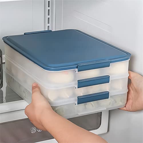 2 Layer Plastic Bacon Box, Deli Meat Saver Cold Cuts Fridge Keeper, Cheese Food Storage Container with Lid for Refrigerator, Shallow Low Profile Christmas Cookie Holder (White) - color: White