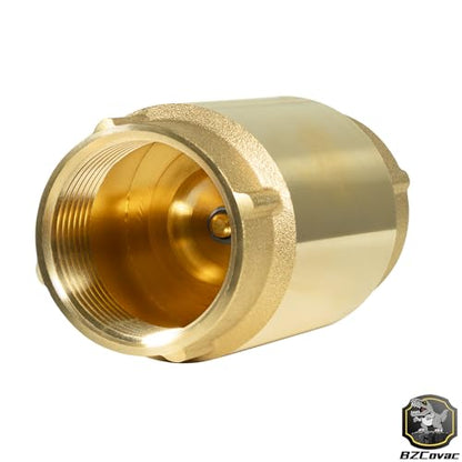 Check Valve with Backflow Prevention, Universal 1-1/4 inch One-Way Female Pipe Thread, Lead-Free Brass Construction, 1.25'' FNPT × 1.25'' FNPT