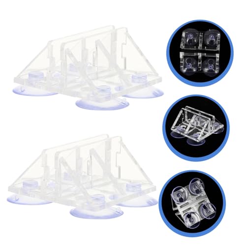 2pcs Fish Tank Isolation Clips Transparent Acrylic Divider Clamps Cups Easy Installation for Fish Separation Aquarium Divider