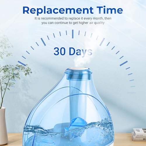 Funmit Humidifier Cleaning Fish, 12 Pack Humidifier Cleaner for Humidifiers and Fish Tanks, Purifies Water, Prevents Hard Water Build-Up, Reduces Scale, Blue