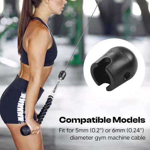 DYNWAVE Gym Machine Cable Stoppers Balls Stopper Fixing Set Weight Cable Machine Clothesline Pulley Set Terminals Heavy Duty for Exercise Workout - color: B