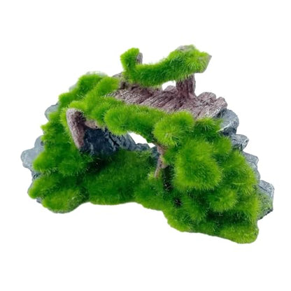 Aquarium Figurine Arch Rockery Decoration Resin Cave Bridge Ornaments Realistic Design Suitable for Fish Tank Reptile Tank Micro Landscape Garden, Bridge
