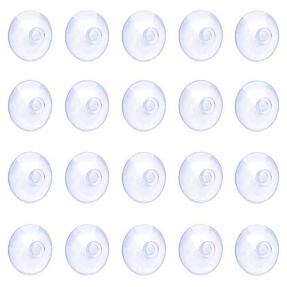 Pawfly 20 Pack Clear Suction Cups 0.8 Inch PVC Plastic Sucker Without Hooks for Home Decoration and Organization - style: 0.8 in 20pcs