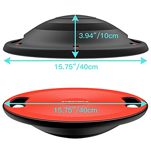Wobble Exercise Balance Board, No-Skid Surface - color: Classic Red