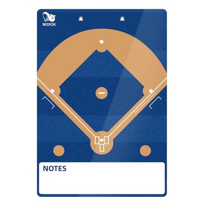 WISYOK Baseball Clipboard, Dry Erase, Blue | Blue, with Marker, Double Sided Lineup Board for Coaches, Strategy, Practice, Game Day - style: Baseball Blue