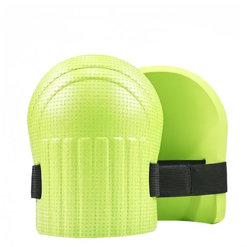 men's and women's gardening knee pads - lightweight waterproof foam knee pads and easy to install, with adjustable hook and loop strap (green) - color: green