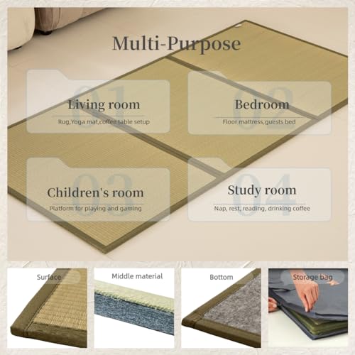 MustMat Tatami Mat Twin XL (Twin_xl-39"x82")