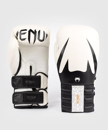 Venum Reverso Boxing Gloves - color: Snow White/Black, size: 10oz