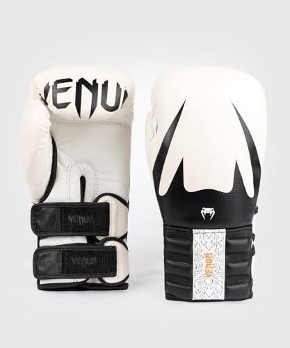 Venum Reverso Boxing Gloves - color: Snow White/Black, size: 10oz